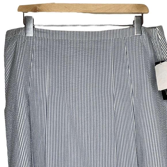 Uniform by John Paul Richard 100% Cotton Prep School Seersucker Lined Skirt 16 - Picture 2 of 8